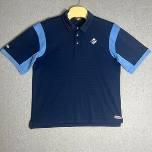 Stitches Tampa‎ Bay Rays MLB Men's Blue Polo Shirt Size Extra Large(XL)